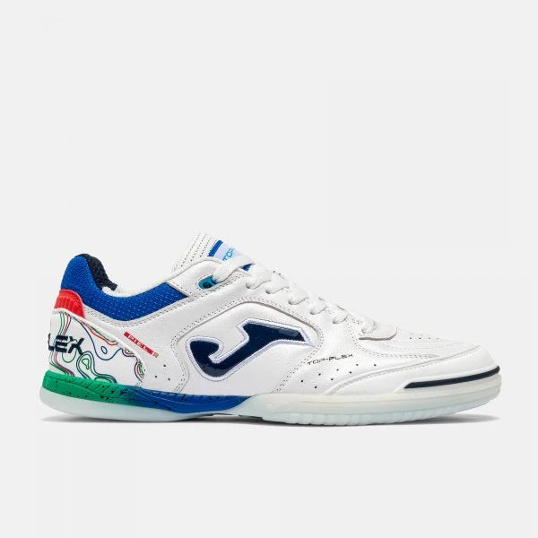 Joma Top Flex White 2632 futsal shoe, lateral side view
