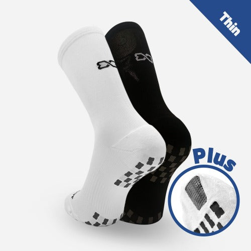 WEFOOT® IN&OUT Dual-Grip PLUS Lite Crew Socks (Thin)