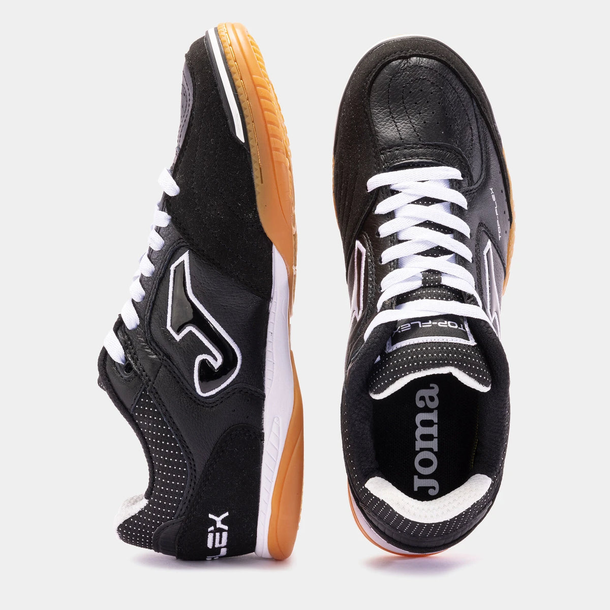 Joma Top Flex Black 2121 futsal shoe, gum rubber outsole